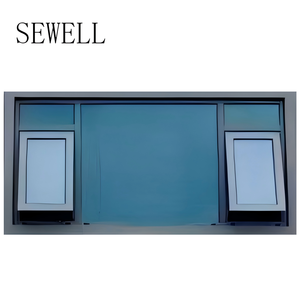 Tốt Nhất Hiện Đại Hợp Kim Nhôm Cách Âm Tempered Đôi Tráng Men Mái Hiên Cửa Sổ Top-Treo Cửa Sổ Cho Thương Mại Văn Phòng Xây Dựng Nhà - Product Image 1