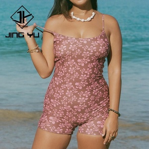 Combinaison de bain une pièce de luxe personnalisée à imprimé hawaïen avec dos découpé et combinaisons en nylon recyclé de haute qualité - Product Image 1