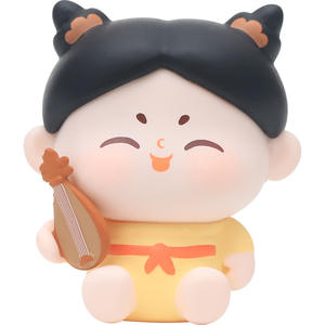 ตุ๊กตาจีนโบราณรูปทรงกลมเล็กๆ สมัยราชวงศ์ถัง งานฝีมือเรซิ่นตกแต่งขนาดจิ๋ว สำหรับเด็กชายและเด็กหญิง ของขวัญสำหรับเล่นเกม - Product Image 6