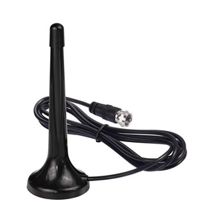 <span class=keywords><strong>Antenne</strong></span> DTV télescopique à gain élevé 5dBi avec base magnétique et câble RG174 75 Ohm de 3 m avec connecteurs à trois voies pour FM DAB - Product Image 2