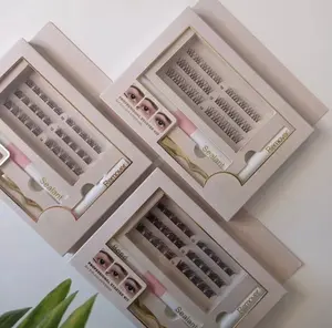 Toptan bireysel kirpik kümeleri kirpik uzatma 3d kabarık sahte vizon Diy kirpik uzatma kiti önceden kesilmiş Segment küme Lashes