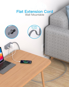 Mifaso Power Strip Surge protettore 6 prese USB porte Flat Plug a parete piccolo Power Strip per viaggi a casa ufficio - Product Image 2