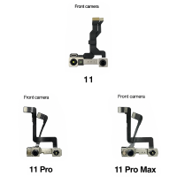 Caméra frontale pour iPhone 11 11 Pro compatible avec 11 Pro Max avec câble flexible, pièces de réparation de téléphone, pièces de rechange