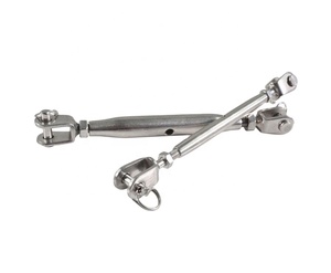 5 Pack Stainless Steel M6 Hook And Eye Turnbuckle, Heavy Duty Wire Rope Tensioner, Adjustable Hardware Kit For DIY String Light And Picture Hanging, Shade Sail, Cable Tightening