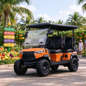 Voiturette de golf électrique personnalisée 4 places avec roues de 14 pouces, chariot de transport haut de gamme pour villas et communautés - Product Image 1