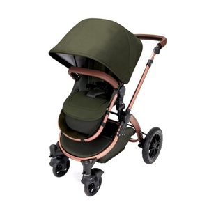 PL904 Système de voyage <span class=keywords><strong>en</strong></span> stock <span class=keywords><strong>Poussette</strong></span> pour bébé à la mode <span class=keywords><strong>en</strong></span> bronze Lit de transport pliant <span class=keywords><strong>3</strong></span> positions réglable avec poignée <span class=keywords><strong>en</strong></span> cuir PU pour enfants - Product Image 3