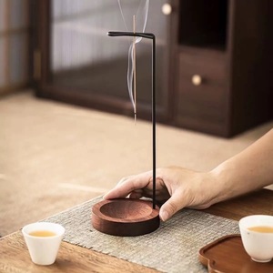Wooden Incense Burner Sandalwood Base Hand Made Zen Style Indoor Aromatic Holder For Home Decor - Product Image 5