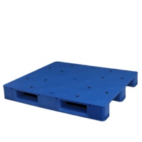 Palette en plastique Euro NEXARA à surface plane, simple face, 1300*1100 mm, 3 patins, idéale pour des opérations d'entrepôt rationalisées