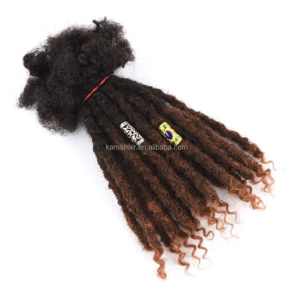 Vast Hair Workshop Craft Detail 3 for KAMA Brazilian Hair Dreadlock 100% Virgin Remy Human Hair 0.4cm-0.8cm 1B/4/30# Color Texture Loc Extensions Curly Ends Women
