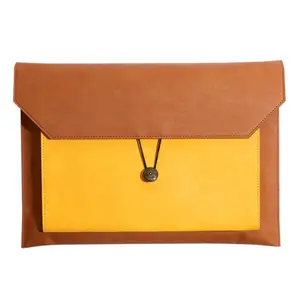Leather envelope folder case portfolio mens sleeve file holder car document organizer bag