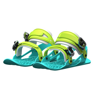 Patines MiniSki Fluorescentes Azules con Cierre de Hebilla, Ligeros, Resistentes al Desgaste, Botas de Snowboard para Exteriores, Botas de Esquí Dobles - Product Image 4