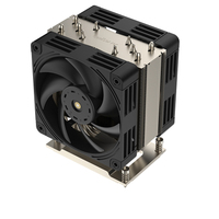 COOLSERVER 4UM97 pour SP3 Radiateur multiplateforme 5 caloducs Refroidisseur d'air CPU Ventilateur de refroidissement Boîtier d'ordinateur TDP 380W 90X90X25MM Deux