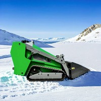 Mini-chargeuse compacte hydraulique ICOUGAR CG1050, moteur diesel EPA, avec fourche à palettes et grappin, transmission sur chenilles