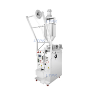 Machine d'emballage automatique de sachets à trois soudures continues perforés pour liquides et pâtes, avec fonctions de mélange, de remplissage et de scellage, pour confitures et sirops