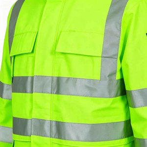 Veste de travail de sécurité imperméable haute visibilité avec protection chimique pour la pluie – Vente en gros - Product Image 5