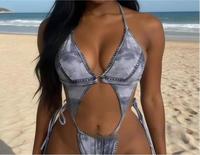 Nouvelle Arrivée 2026 – Maillot de Bain Une Pièce Écologique à Séchage Rapide pour Adulte, Style Européen et Américain, Imprimé Denim |   Transfrontalier pour