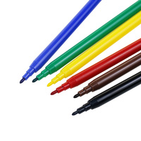 Ensemble de stylos aquarelle professionnels BECOL, 6 couleurs, pointe feutre non toxique, écologique, marqueur de dessin pour étudiants, stylo pour enfants