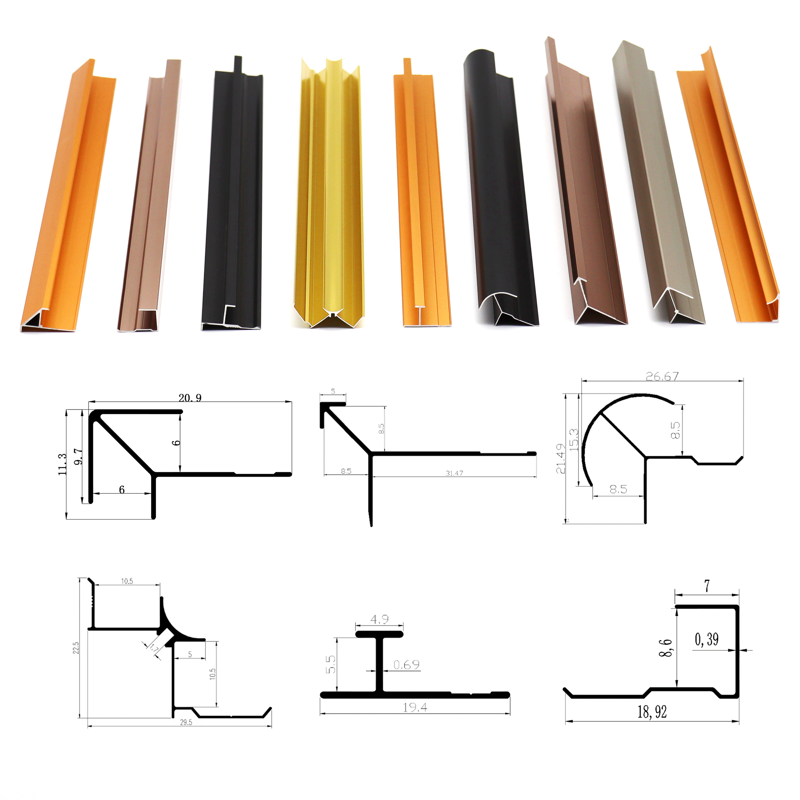New Arrival Ruida Durable Modern Aluminum W Shape Corner Flexible Wall Panel Tile Trim 5 Year Warranty Easy Installation Hotel · image 2