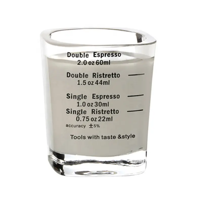 2OZベストセラーガラスコーヒー計量カップジガーエスプレッソ60ml小型コーヒーカップ