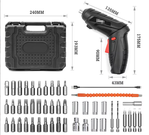 CAMPEGGI Ensemble de <span class=keywords><strong>tournevis</strong></span> <span class=keywords><strong>électrique</strong></span> rechargeable mini 47 pièces pour l'installation de meubles domestiques et la maintenance des télécommunications - Product Image 3