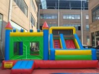 Château gonflable commercial pour enfants, maison gonflable pour fêtes, combo de saut et toboggan pour l'extérieur