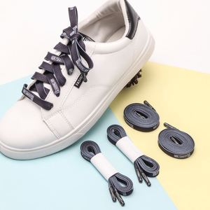 Lacets de chaussures en gros, lacets plats en polyester de longueur sportive, lacets de baskets personnalisés avec logo imprimé - Product Image 1