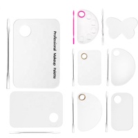 Palette de maquillage transparente en acrylique, mélangeur de peinture à l'huile et d'aquarelle, palette spéciale pour artistes maquilleurs, palette de couleurs pour ongles