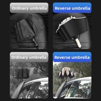 Parapluie réversible automatique à 20 baleines, pliable en trois sections, double usage (soleil et pluie), anti-UV, coupe-vent, unisexe, protection solaire