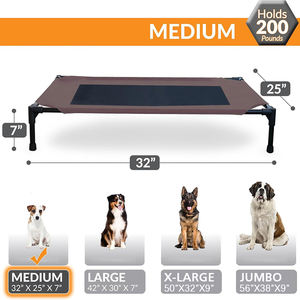 Переносная приподнятая охлаждающая дышащая приподнятая кровать для собак с ногами для лагеря на открытом воздухе - Product Image 2