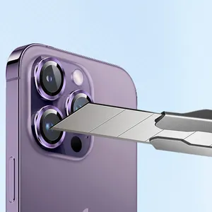 Metal Full Cover 9h Hardness Mobile Phone Camera Lens Film Anti-scratch Protector De Camera Film For Iphone