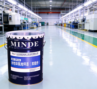 Peinture époxy bicomposante haute performance, auto-nivelante, anti-corrosion, revêtement de sol pour entrepôts industriels MINDE