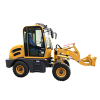 Chinesischer Hersteller 800kg 1 Tonne 2 Tonnen 4WD Mini-Radbagger Hoflader Radlader
