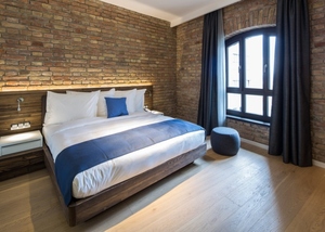 Camera da letto della mobilia dell'hotel dell'hotel del vecchio mulino 4 stelle del Senegal con la struttura moderna naturale di legno solido - Product Image 2