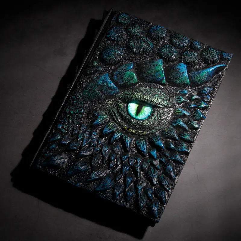 Novo tamanho a5 tamanho dragon resina escrita jornal caderno criativo feito à mão o diário secretos do dragão