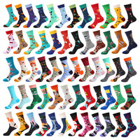 Vente en gros de mode coloré Funky Unique Animal Food Cartoon Chaussettes Hommes Unisex Trendy Novelty Cotton Crew Chaussettes