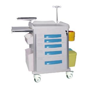 Fabrikant Op Maat Goedkope Medische <span class=keywords><strong>Trolley</strong></span> Abs Noodtrolley Met Slot Vijf Laden Ziekenhuis Verpleegwagen Crash Cart <span class=keywords><strong>Icu</strong></span> - Product Image 5