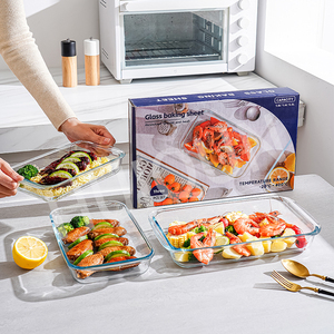 Différentes formes et capacités Plateau <span class=keywords><strong>de</strong></span> cuisson en verre Four à micro-ondes résistant à la chaleur Plateau à <span class=keywords><strong>poisson</strong></span> ménager Matériau en borosilicate - Product Image 4