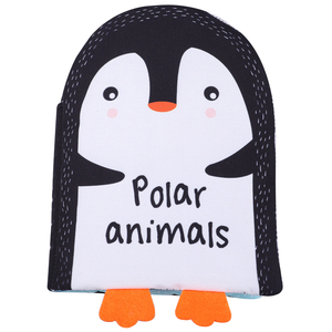 Libro <span class=keywords><strong>de</strong></span> Tela Educativo <span class=keywords><strong>de</strong></span> Pingüino <span class=keywords><strong>en</strong></span> Blanco y Negro para Niños, Juguete <span class=keywords><strong>de</strong></span> Peluche para Actividades Silenciosas - Product Image 1