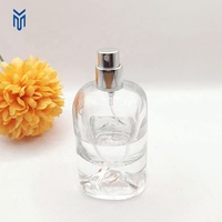 Flacon de parfum en verre personnalisé de 50 ml, cylindrique, à fond épais, en bois, flacon de parfum marocain