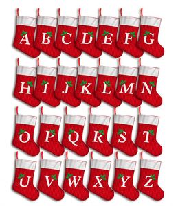 Letras impresas clásicas Medias Decoraciones Ventana de Navidad Chimenea Colgante Escena Ajuste Accesorios Suave de moda - Product Image 1