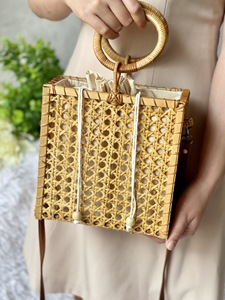 Bolso de playa de ratán bohemio, elegante, barato, venta al por mayor - Product Image 6