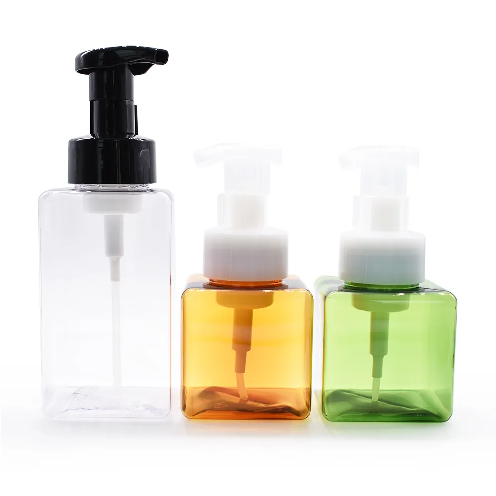 Cosmetica Containers En Verpakkingen 250Ml 450Ml 650Ml Plastic Vierkante Hand Wassen Zeepdispenser Schuim Pomp Fles