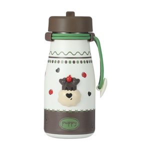 Bouteille isotherme pour enfants de 620 ml, motif dessin animé mignon, en acier inoxydable 316, coque extérieure en acier inoxydable 304, couvercle en PP, paille, bouteille d'eau portable, logo personnalisé - Product Image 4