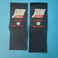 Étiquettes tissées damassées personnalisées de luxe motif Rectangle étiquette de cou à pli d'extrémité durable pour vêtement de mode chaussette logo de marque personnalisé