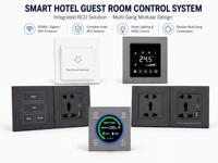 Panneau de commande intelligent pour hôtel, villa, appartement, maison – Interrupteur tactile connecté pour chambre et chevet, combinaison de prises personnalisables