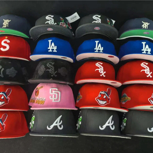 Nuevas <span class=keywords><strong>Gorras</strong></span> Originales Era Ajustadas para Hombre, Cachuchas Snapback de 6 Paneles con Marco en A y Visera Plana, Béisbol Americano para Exteriores - Product Image 1