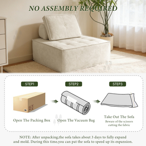 Canapé modulaire moderne et durable, compressible, en mousse haute densité, pour salon, usage domestique - Product Image 6