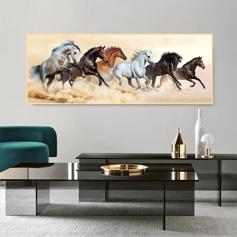 Six Running Horses Canvas Wall Art Poster Animals Canvas Painting Wall Decor ArtModern Animals Art Canvas Posters And Prints
