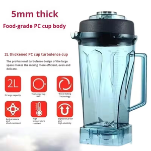 Accesorios para <span class=keywords><strong>Licuadora</strong></span> Comercial <span class=keywords><strong>de</strong></span> 2L, <span class=keywords><strong>Vaso</strong></span> Mezclador y Triturador <span class=keywords><strong>Universal</strong></span> <span class=keywords><strong>de</strong></span> Alta Potencia para Hacer Leche <span class=keywords><strong>de</strong></span> Soya y Smoothies, Jarra, Cubeta, Cilindro - Product Image 2