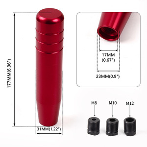 Aluminum Alloy Gear <b>Shift</b> <b>Knob</b> 13cm 18cm Rustproof Car Modification Parts For Manual Transmission - Product Image 3